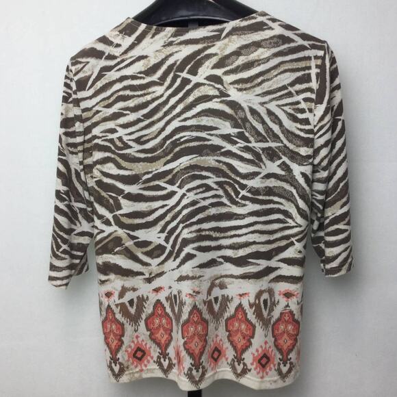 Ntouch Zebra Print Quarter Length Sleeve Large - Picture 2 of 4